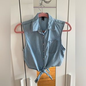 Forever21 Denim Crop Top